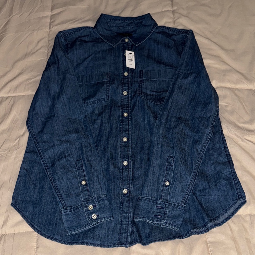 Talbots Indigo Denim Button-Up Shirt